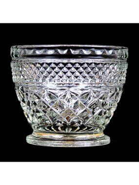 Anchor Hocking Wexford Open Sugar Bowl Vintage Footed Glassware